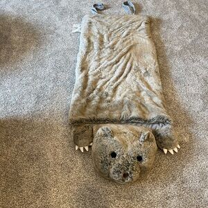 Pottery barn Kids Cozy Critter Kids Pajama Sleeping Bag - Gray